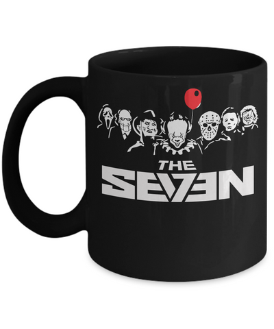 7 Horrors Black Coffee Mug