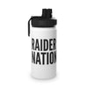 Raider Nation Stainless Steel Water Bottle, Sports Lid 12 18 32oz