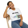 Vibe Coding Unisex Softstyle T-Shirt, Casual Graphic Tee, Tech-Inspired Shirt, Gift for Coders, Retro Vibe Shirt, Comfortable Everyday Wear