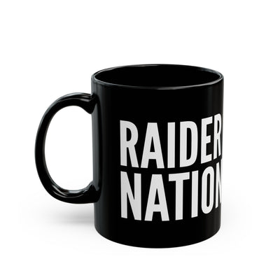 Raider Nation Black Coffee Mug 11oz, 15oz