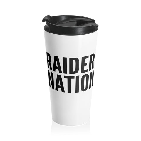 Raider Nation 15 oz Stainless Steel Travel Mug