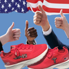 Trump 45 Red Wave And White Potus45 Casual Shoes Sneakers USA