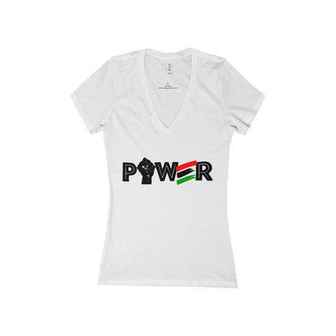 POWER Women's Deep V-Neck T Shirt