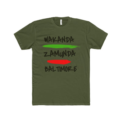 Wakanda Zamunda Baltimore White Green Red T shirt Crew Tee