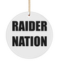 Raider Nation Christmas Tree Ornament Black And White Gift